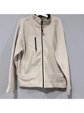 EP Pro Men's Cream Zip-Up Sweater